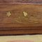 Antique Teak Anglo Indian Coffee Table with Carved Honeycomb Top and Inlaid Copper and Brass Detail, 1890s 9