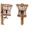 Mid-Century Rattan Lantern Sconces by Louis Sognot, 1960s, Set of 2, Image 1