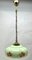 Belgische Art Deco Deckenlampe mit Scailmont Glasschirm, 1930er 3