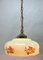 Art Deco Ceiling Lamp with Scailmont Belgian Glass Shade, 1930s 10