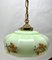 Art Deco Ceiling Lamp with Scailmont Belgian Glass Shade, 1930s, Image 2