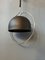 Space Age Hanging Lamp with Chrome Frame and Black Metal Shade, 1970s, Image 5