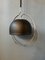 Space Age Hanging Lamp with Chrome Frame and Black Metal Shade, 1970s, Image 6