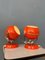 Space Age Eyeball Desk Lamps in Red, 1970s, Set of 2 1