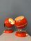 Space Age Eyeball Desk Lamps in Red, 1970s, Set of 2 5