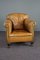 Antique Brown Leather Armchair 1