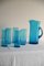 Blue Glass Jug and Glasses from Whitefriars, Set of 6 3