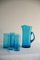 Blue Glass Jug and Glasses from Whitefriars, Set of 6 6