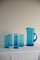 Blue Glass Jug and Glasses from Whitefriars, Set of 6 1