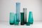 Vintage Modern Scandinavian Green Glass Vases, 1960s, Set of 7 1