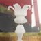 Lámpara de mesa italiana de cristal de Murano blanco, década de 2000, Imagen 6