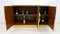 Postmodernes italienisches Sideboard aus Farbglas & Messing, 1980er 11