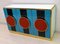 Postmodern Italian Sideboard in Colored Glass and Brass, 1980s 4