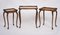 Vintage Nesting Tables with Cane and Glass Top from Jason Møbler, 1960s, Set of 3 3