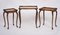 Vintage Nesting Tables with Cane and Glass Top from Jason Møbler, 1960s, Set of 3, Image 3