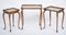 Vintage Nesting Tables with Cane and Glass Top from Jason Møbler, 1960s, Set of 3, Image 5