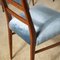 Italian Chairs with Velvet Seat & Wooden Structure with Slender Backrest attributed to Carlo De Carli, 1950s, Set of 6 5