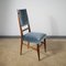 Italian Chairs with Velvet Seat & Wooden Structure with Slender Backrest attributed to Carlo De Carli, 1950s, Set of 6 12