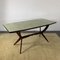 Dining Table with Back Glass Top in the style of Ico Parisi, 1950s, Image 9