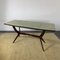 Dining Table with Back Glass Top in the style of Ico Parisi, 1950s 4