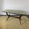 Dining Table with Back Glass Top in the style of Ico Parisi, 1950s, Image 4