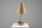 Store Lamp & Jute Canvas Lampshade attributed to Audoux & Minet, France, 1950s 4