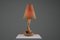 Store Lamp & Jute Canvas Lampshade attributed to Audoux & Minet, France, 1950s 3