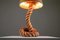 Store Lamp & Lampenschirm aus Jute Canvas, Audoux & Minet zugeschrieben, Frankreich, 1950er 5