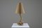 Store Lamp & Jute Canvas Lampshade attributed to Audoux & Minet, France, 1950s 1