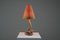 Store Lamp & Jute Canvas Lampshade attributed to Audoux & Minet, France, 1950s 2