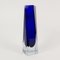 Large Mid-Century Faceted Sommerso Murano Glass Vase attributed to Flavio Poli for Alessandro Mandruzzato, Italy, 1960s 2