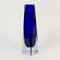 Large Mid-Century Faceted Sommerso Murano Glass Vase attributed to Flavio Poli for Alessandro Mandruzzato, Italy, 1960s 1