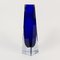 Large Mid-Century Faceted Sommerso Murano Glass Vase attributed to Flavio Poli for Alessandro Mandruzzato, Italy, 1960s, Image 1