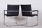 Bauhaus Black Chairs in Artificial Leather, Germany, 1970s, Set of 2, Image 5