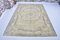 Vintage Khaki Oushak Handmade Rug 1