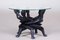 Art Deco Folding Table in Carved Ebony Wood, Africa, 1930s 1