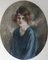 Charles Émile Moïse Hornung, Jeune femme coiffure Charleston et robe bleue, Pastell auf Papier, gerahmt 2