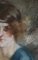 Charles Émile Moïse Hornung, Jeune femme coiffure Charleston et robe bleue, Pastel sobre papel, Enmarcado, Imagen 4