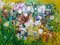 Uldis Krauze, Fleurs lumineuses dans le jardin, Huile sur Carton 1