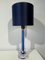 Vintage Blue Glass Table Lamp by Paul Kedelv for Flygsfors, Sweden, 1960s, Image 1