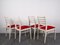 Mid-Century White Dining Chairs from Benze, 1970s, Set of 4 2