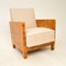 Swedish Art Deco Satin Birch Armchairs attributed to Axel Larsson , 1930, Set of 2, Image 8