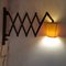 Lámpara de pared tijera escandinava de madera, años 60, Imagen 5