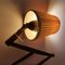 Lámpara de pared tijera escandinava de madera, años 60, Imagen 9
