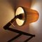 Skandinavische Scherenwandlampe aus Holz, 1960er 9