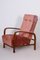 Czech Art Deco Positioning Armchair Beech and Walnut, 1930s 1