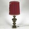 Bronze Table Lamp with Antique Embroidery, 1950s 3