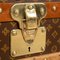 Baúl de cabina de lona con monogramas de Louis Vuitton, France, años 30, Imagen 4