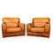 20th Century Leather Armchairs by Roche Bobois, France, 1970s, Set of 2 1
