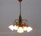 Lámpara de araña Hollywood Regency floral, años 70, Imagen 2